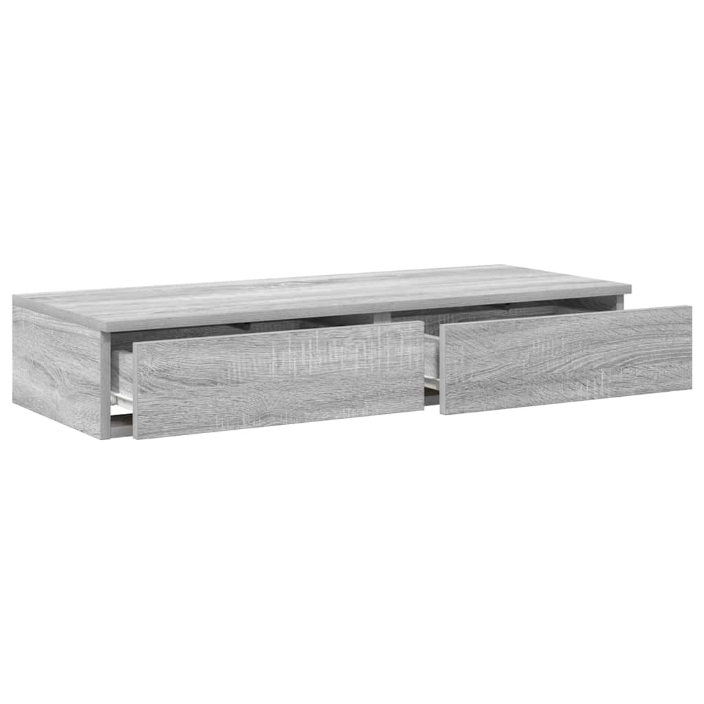 vidaXL Bettschubladen Graues Sonoma 90 x 36,5 x 16,5 cm Holzwerkstoff