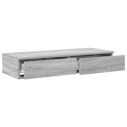 vidaXL Bettschubladen Graues Sonoma 90 x 36,5 x 16,5 cm Holzwerkstoff