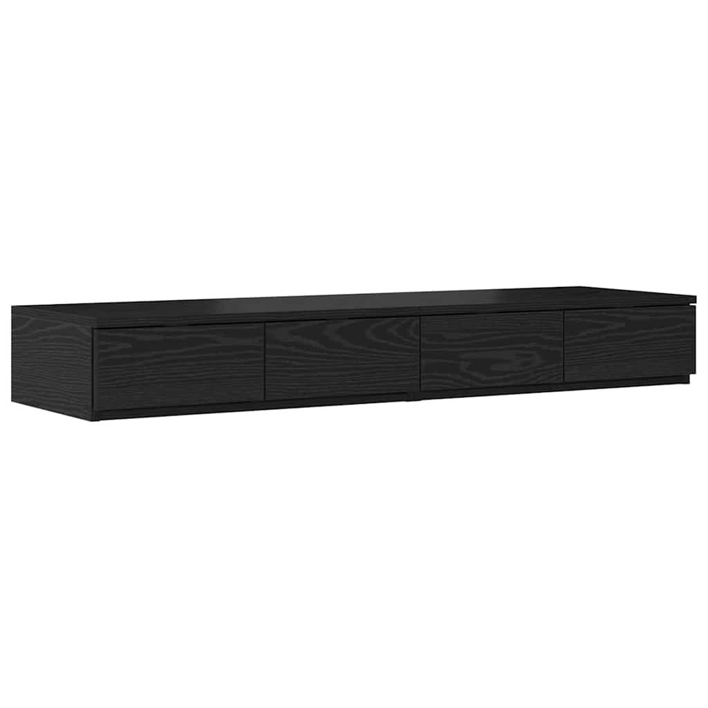 vidaXL Bettschubladen Schwarz Eichen-Optik 120 x 36,5 x 16,5 cm