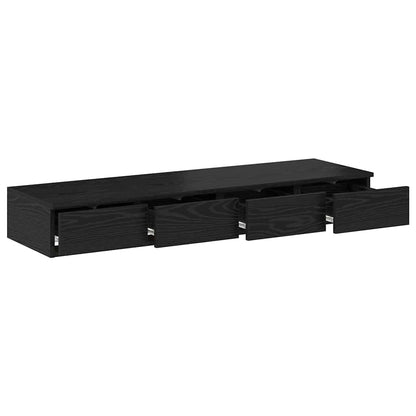 vidaXL Bettschubladen Schwarz Eichen-Optik 120 x 36,5 x 16,5 cm