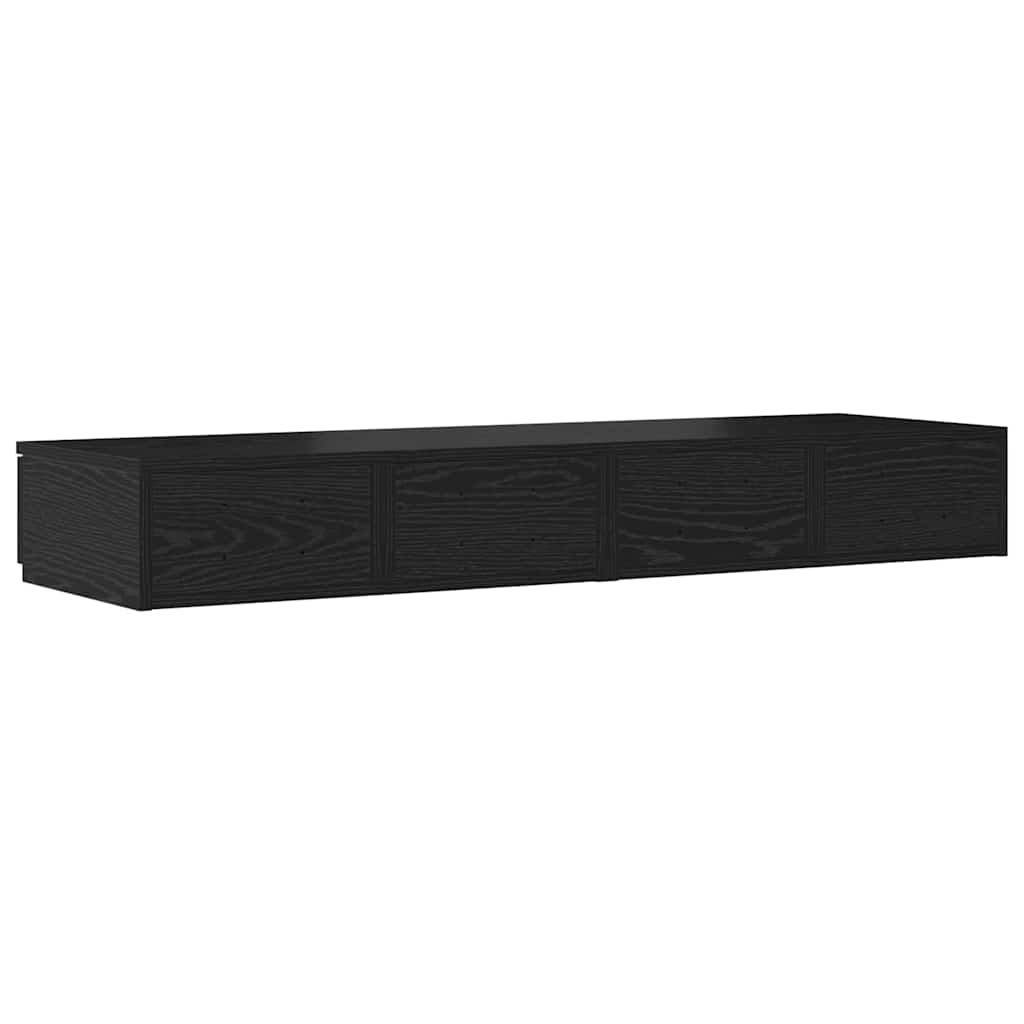 vidaXL Bettschubladen Schwarz Eichen-Optik 120 x 36,5 x 16,5 cm