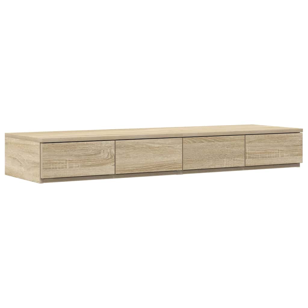 vidaXL Bettschubladen Sonoma-Eiche 120 x 36,5 x 16,5 cm Holzwerkstoff