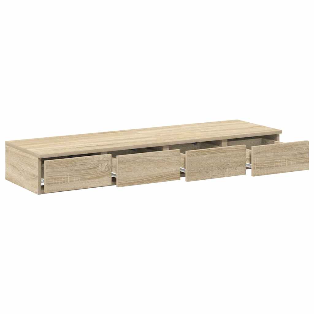 vidaXL Bettschubladen Sonoma-Eiche 120 x 36,5 x 16,5 cm Holzwerkstoff