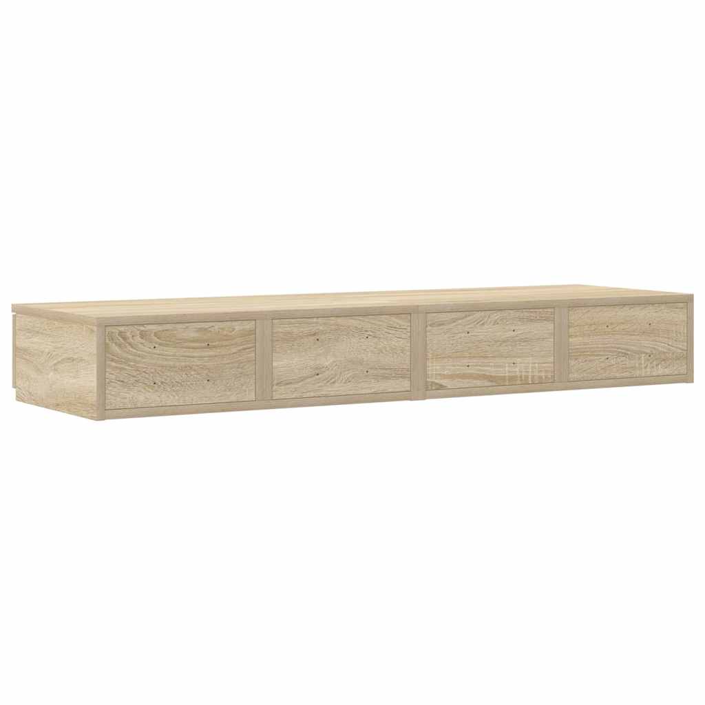 vidaXL Bettschubladen Sonoma-Eiche 120 x 36,5 x 16,5 cm Holzwerkstoff