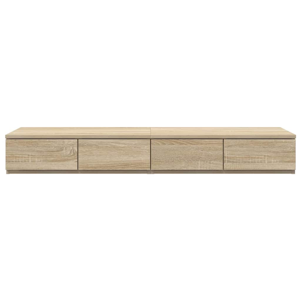vidaXL Bettschubladen Sonoma-Eiche 120 x 36,5 x 16,5 cm Holzwerkstoff