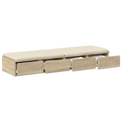 vidaXL Bettschubladen Sonoma-Eiche 120 x 36,5 x 16,5 cm Holzwerkstoff