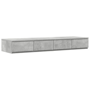vidaXL Bettschubladen Beton Grau 120 x 36,5 x 16,5 cm Holzwerkstoff