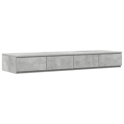 vidaXL Bettschubladen Beton Grau 120 x 36,5 x 16,5 cm Holzwerkstoff