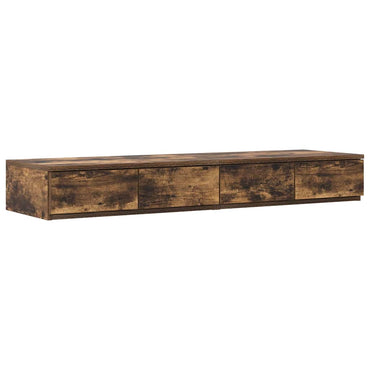 vidaXL Tiroirs de lit Chêne fumé 120 x 36,5 x 16,5 cm