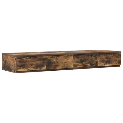 vidaXL Tiroirs de lit Chêne fumé 120 x 36,5 x 16,5 cm