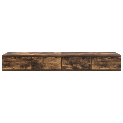 vidaXL Tiroirs de lit Chêne fumé 120 x 36,5 x 16,5 cm