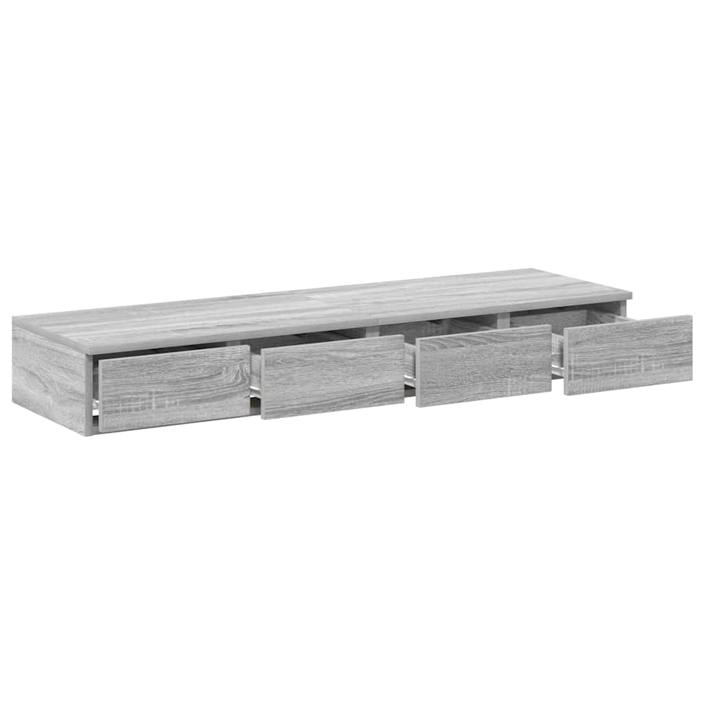 vidaXL Bettschubladen Graues Sonoma 120 x 36,5 x 16,5 cm Holzwerkstoff