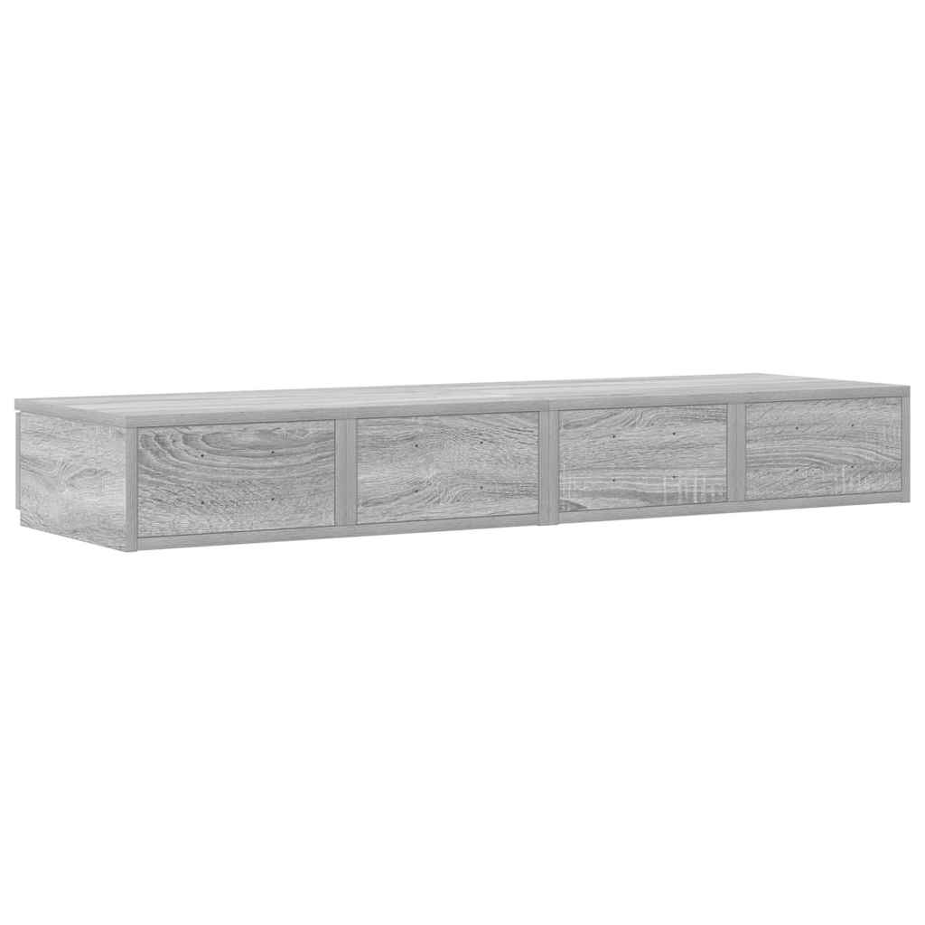 vidaXL Bettschubladen Graues Sonoma 120 x 36,5 x 16,5 cm Holzwerkstoff