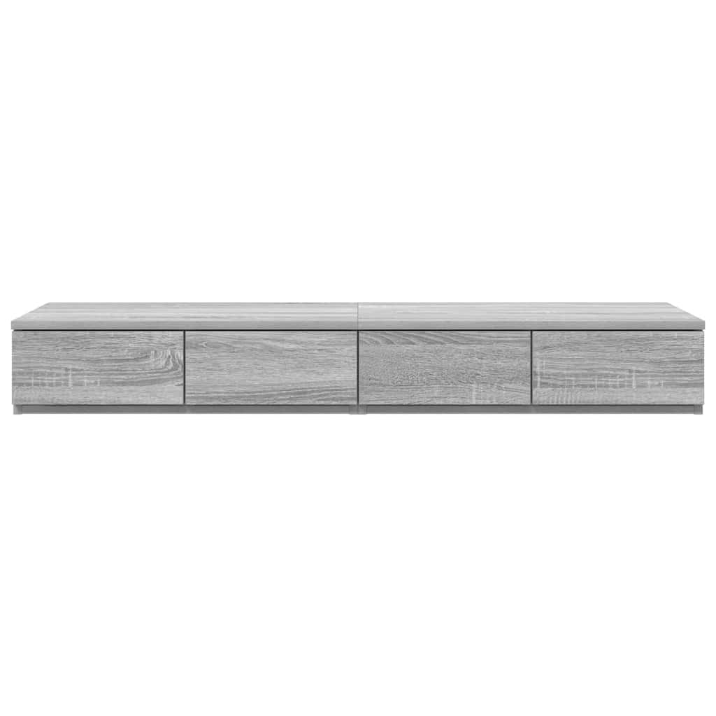 vidaXL Bettschubladen Graues Sonoma 120 x 36,5 x 16,5 cm Holzwerkstoff