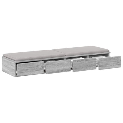 vidaXL Bettschubladen Graues Sonoma 120 x 36,5 x 16,5 cm Holzwerkstoff