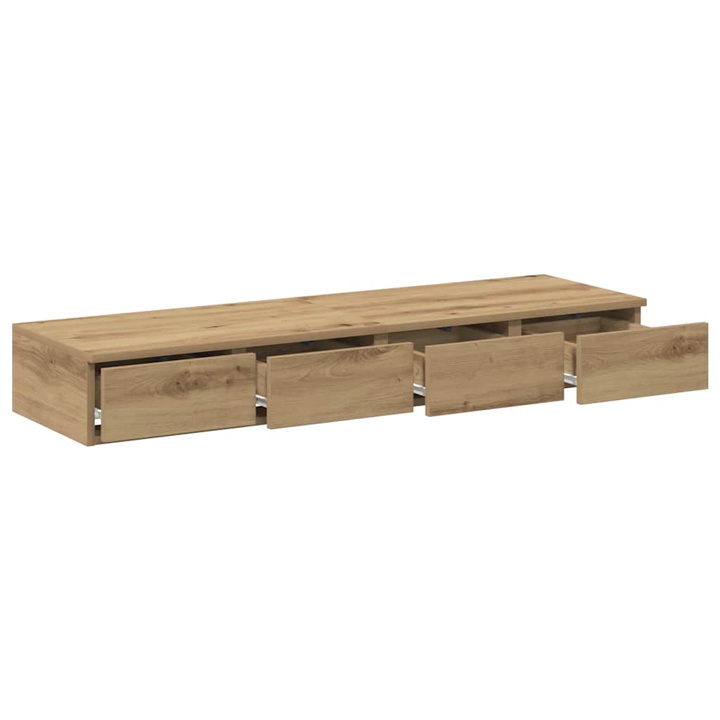 vidaXL Bettschubladen Artisan-Eiche 120 x 36,5 x 16,5 cm Holzwerkstoff