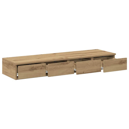 vidaXL Bettschubladen Artisan-Eiche 120 x 36,5 x 16,5 cm Holzwerkstoff