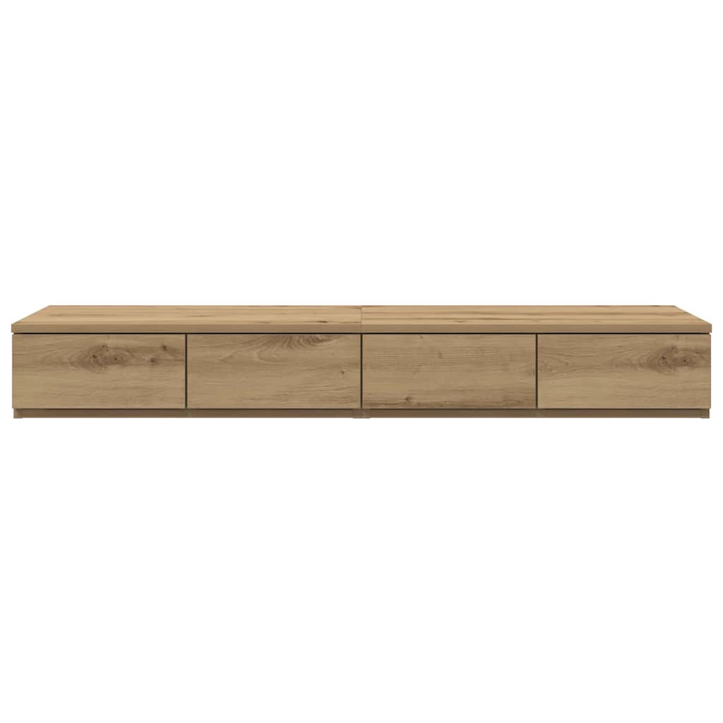 vidaXL Bettschubladen Artisan-Eiche 120 x 36,5 x 16,5 cm Holzwerkstoff