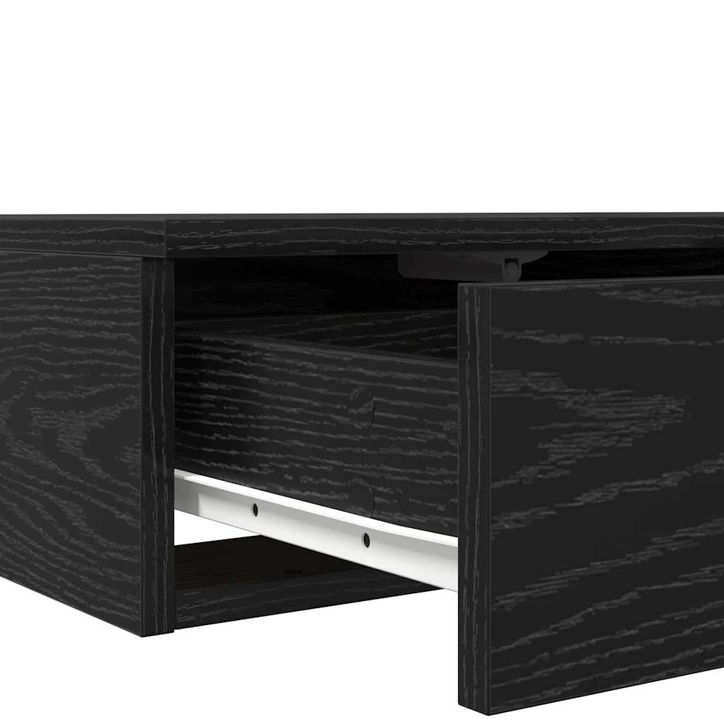 vidaXL Bettschubladen Schwarz Eichen-Optik 140 x 36,5 x 16,5 cm