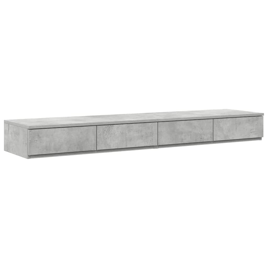 Bettschubladen Beton Grau 140 x 36,5 x 16,5 cm Holzwerkstoff