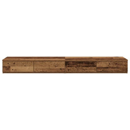 vidaXL Bettschubladen Altholz 140 x 36,5 x 16,5 cm Holzwerkstoff