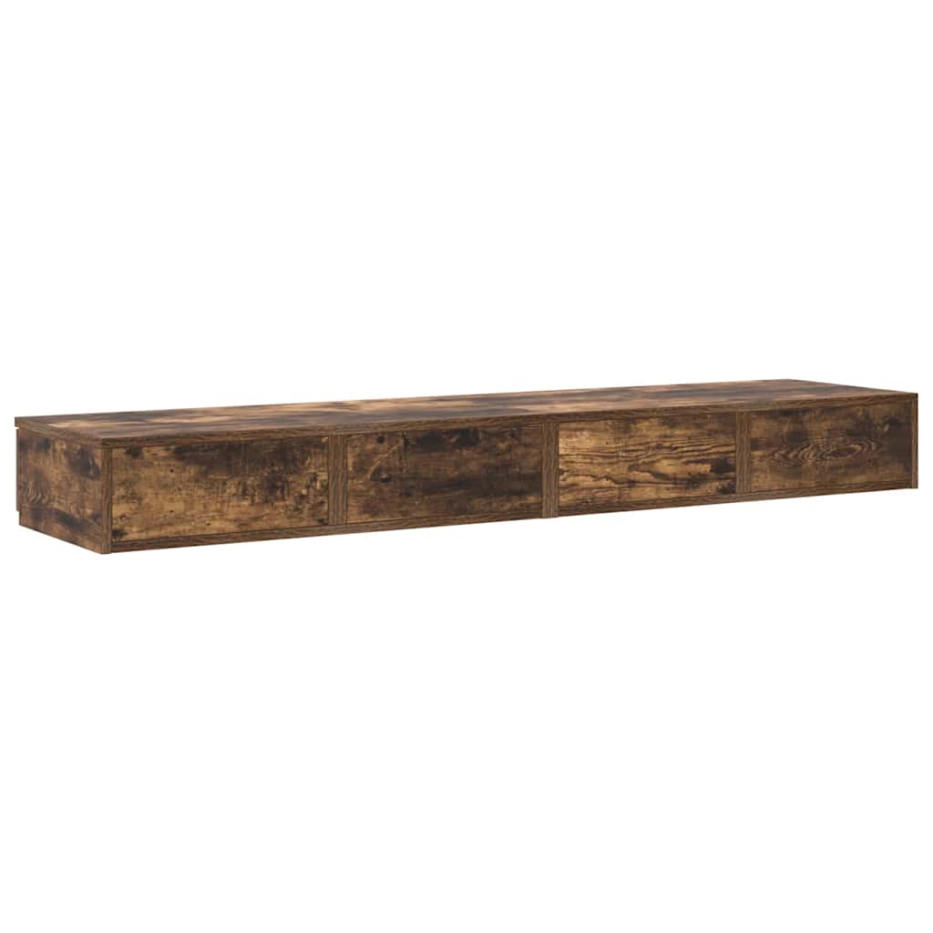 vidaXL Bettschubladen Geräucherte Eiche 150 x 36,5 x 16,5 cm