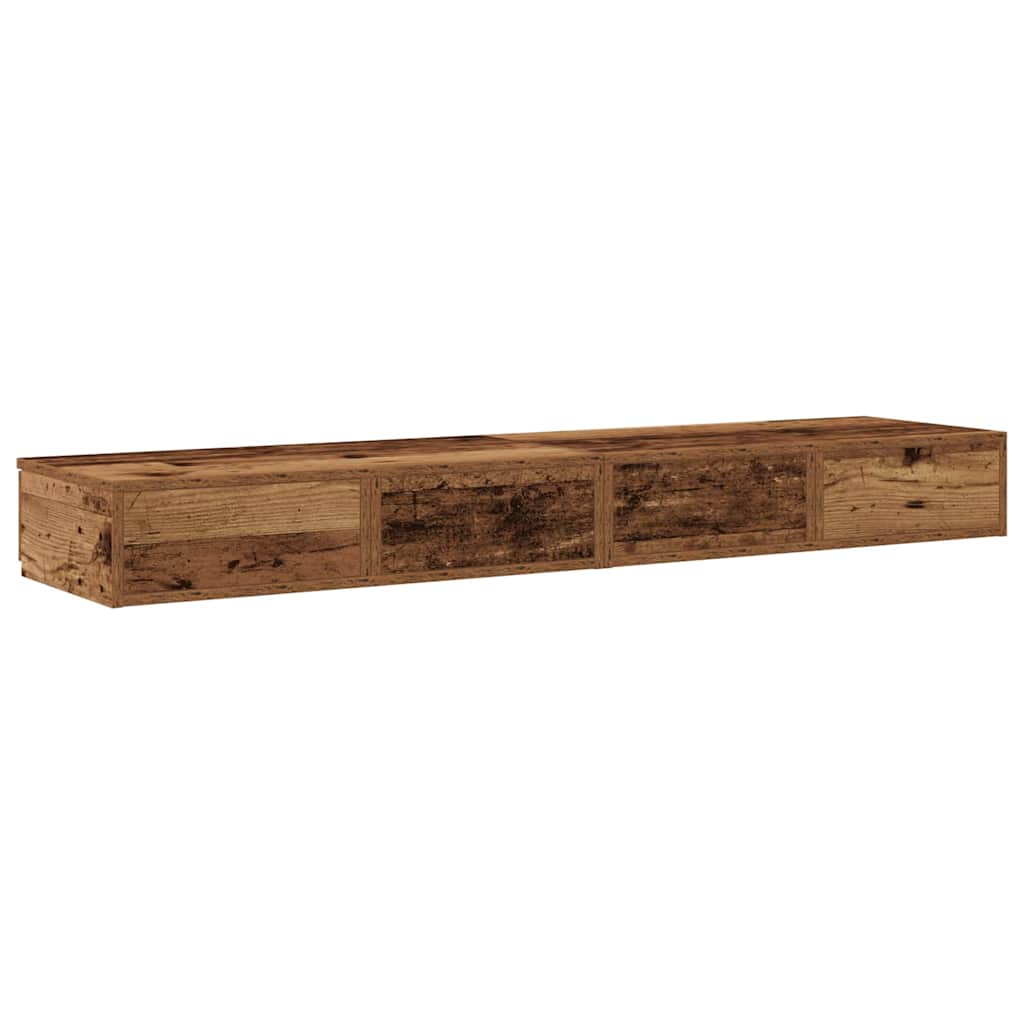 vidaXL Bettschubladen Altholz 150 x 36,5 x 16,5 cm Holzwerkstoff