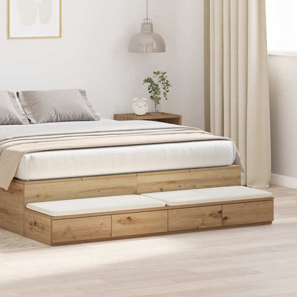 vidaXL Bettschubladen Artisan-Eiche 150 x 36,5 x 16,5 cm Holzwerkstoff