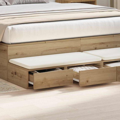 vidaXL Bettschubladen Artisan-Eiche 150 x 36,5 x 16,5 cm Holzwerkstoff