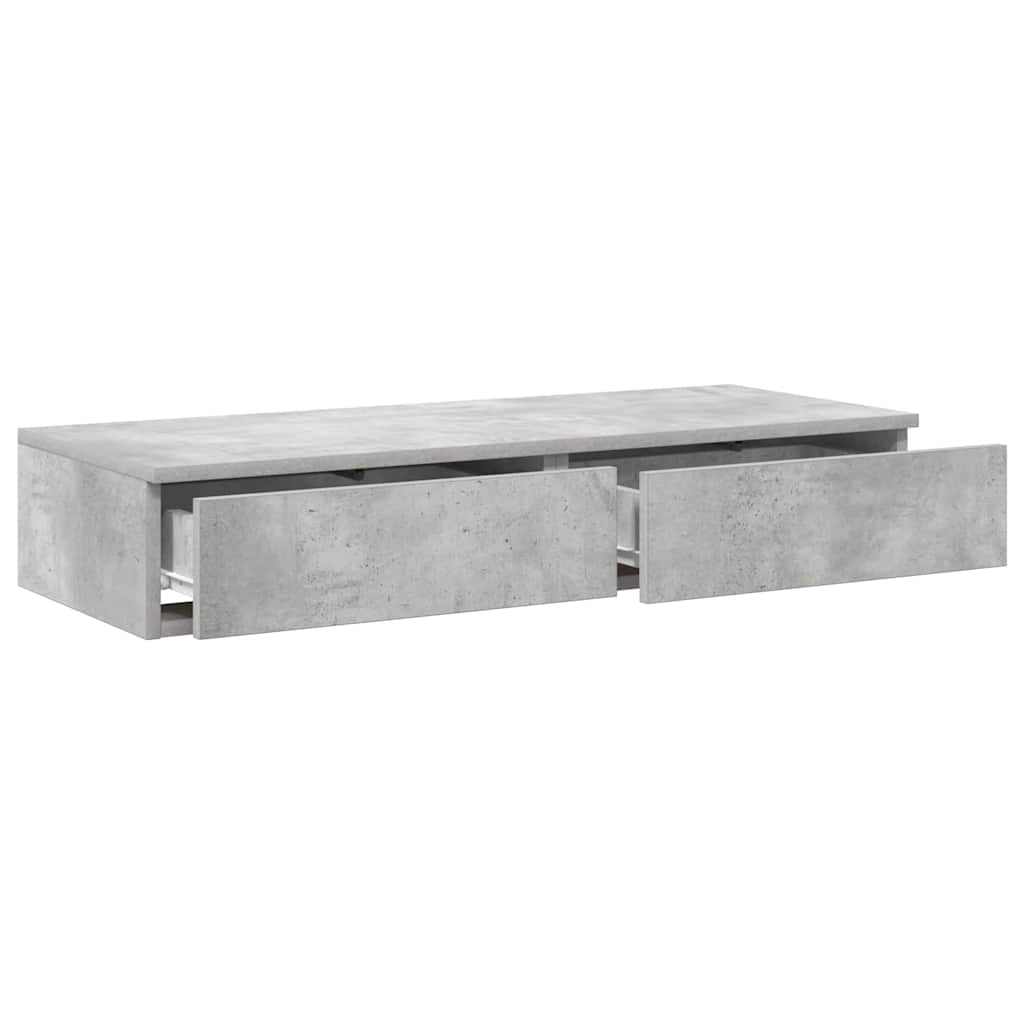 vidaXL Bettschubladen Beton Grau 75 x 36,5 x 16.5 cm Holzwerkstoff