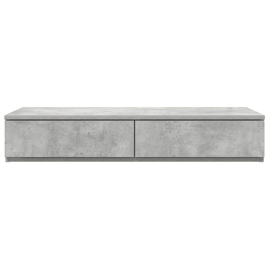 vidaXL Bettschubladen Beton Grau 75 x 36,5 x 16.5 cm Holzwerkstoff
