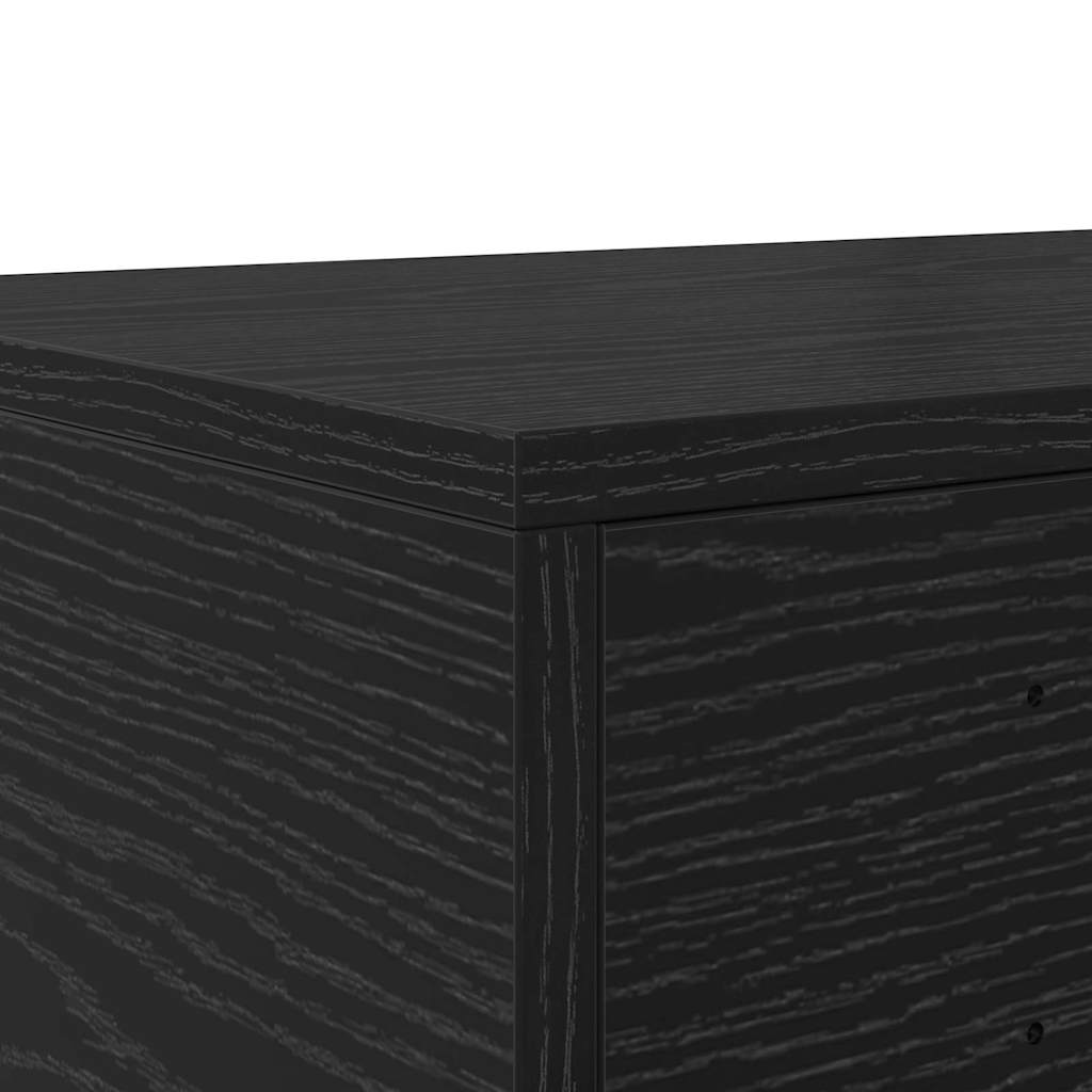 vidaXL Bettschubladen Schwarz Eichen-Optik 160 x 36,5 x 16,5 cm