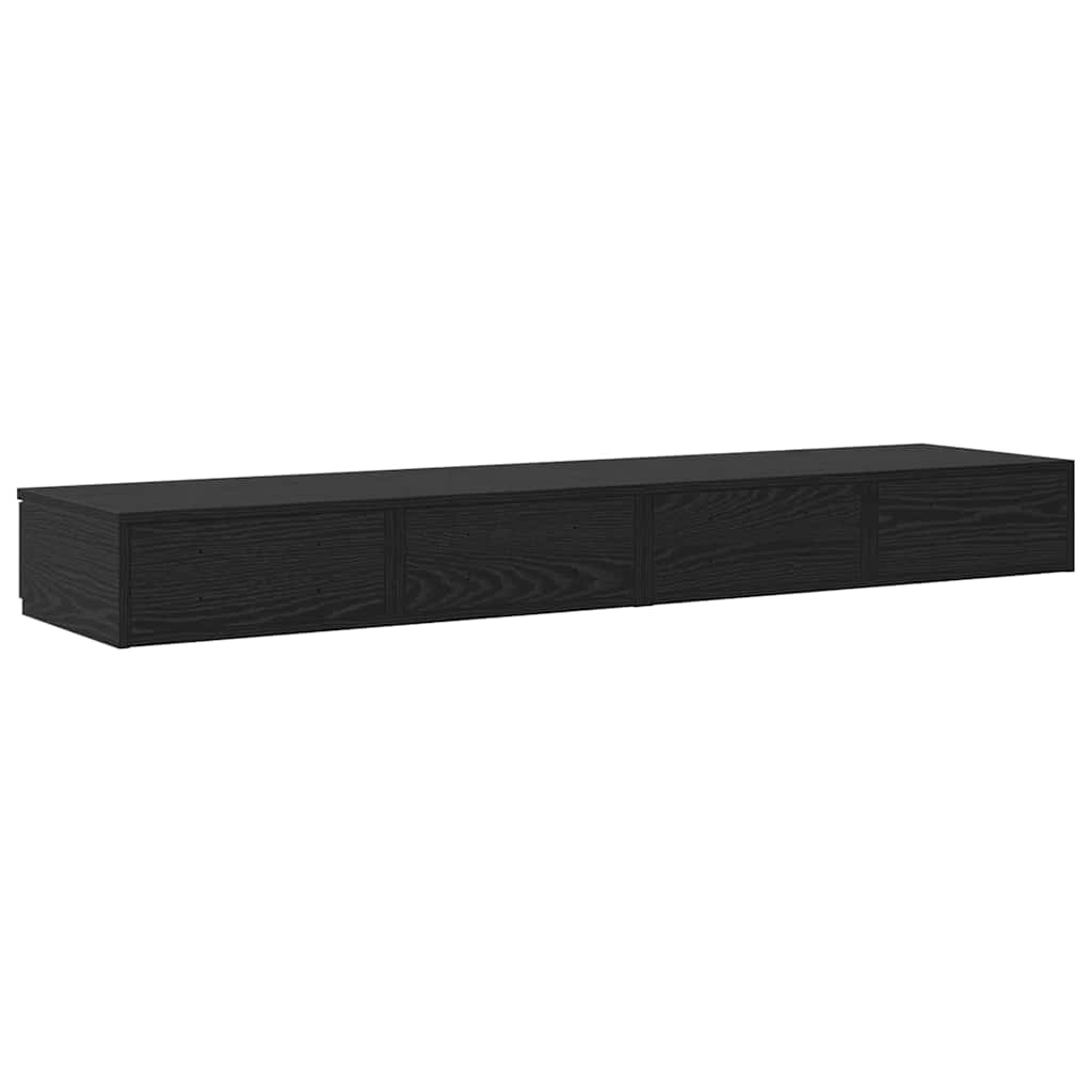 vidaXL Bettschubladen Schwarz Eichen-Optik 160 x 36,5 x 16,5 cm