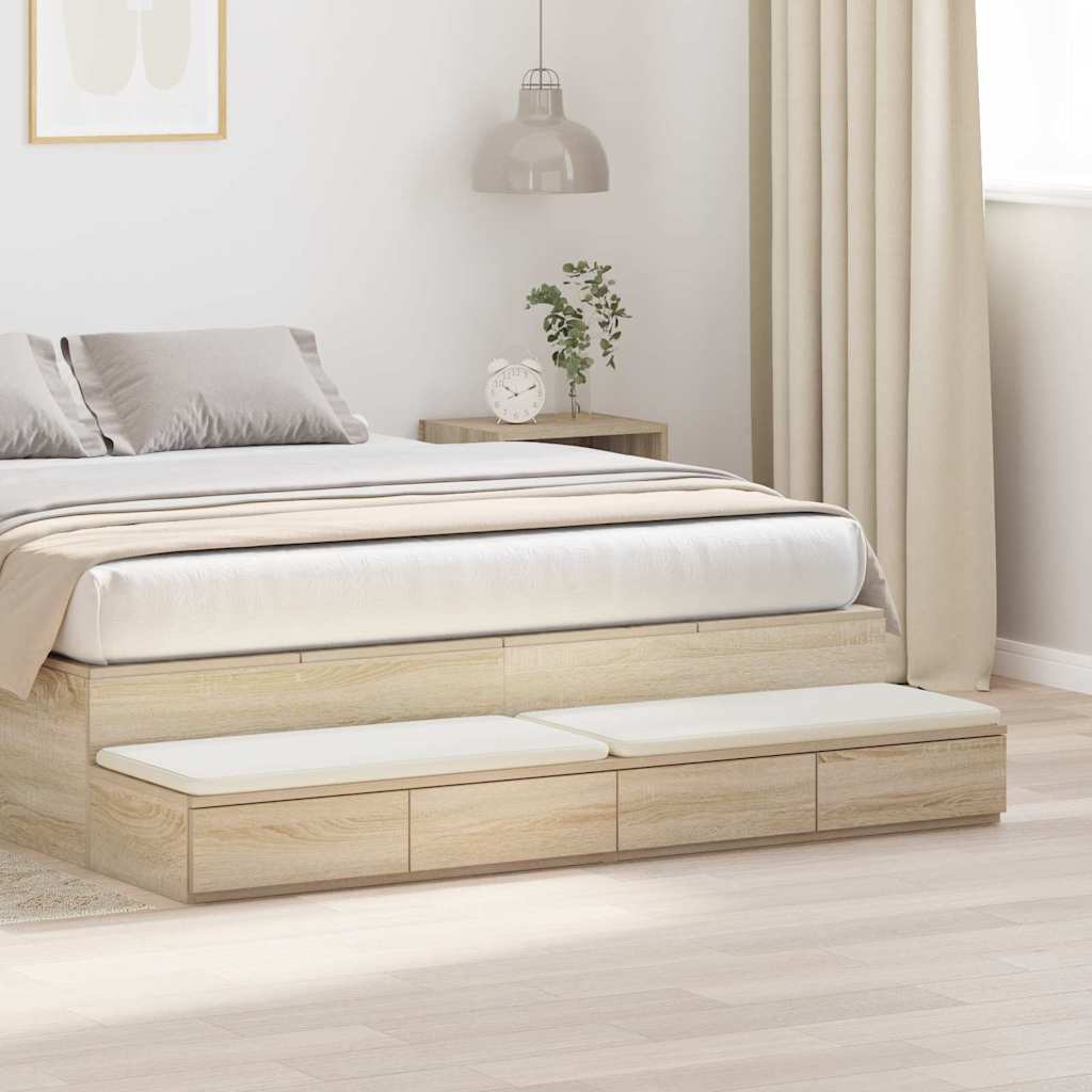 vidaXL Bettschubladen Sonoma-Eiche 160 x 36,5 x 16,5 cm Holzwerkstoff