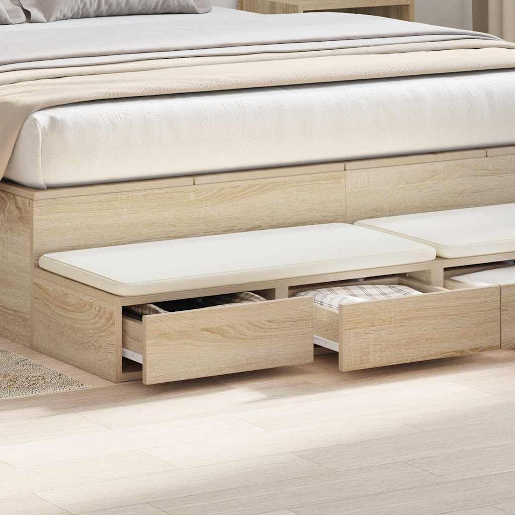 vidaXL Bettschubladen Sonoma-Eiche 160 x 36,5 x 16,5 cm Holzwerkstoff