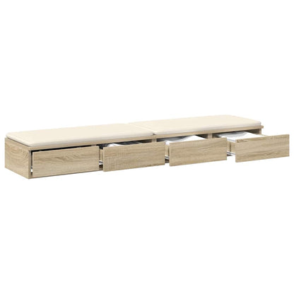 vidaXL Bettschubladen Sonoma-Eiche 160 x 36,5 x 16,5 cm Holzwerkstoff