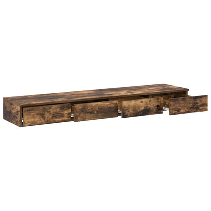 vidaXL Bettschubladen Geräucherte Eiche 160 x 36,5 x 16,5 cm