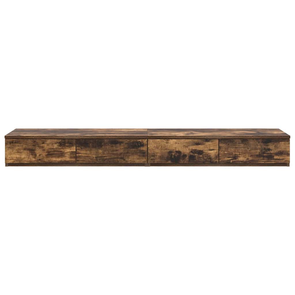 vidaXL Bettschubladen Geräucherte Eiche 160 x 36,5 x 16,5 cm