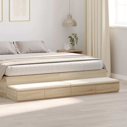 vidaXL Bettschubladen Sonoma-Eiche 180 x 36,5 x 16,5 cm Holzwerkstoff