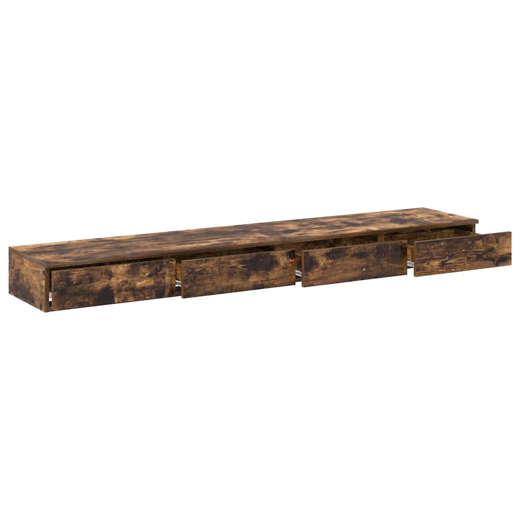 vidaXL Bettschubladen Geräucherte Eiche 180 x 36,5 x 16,5 cm