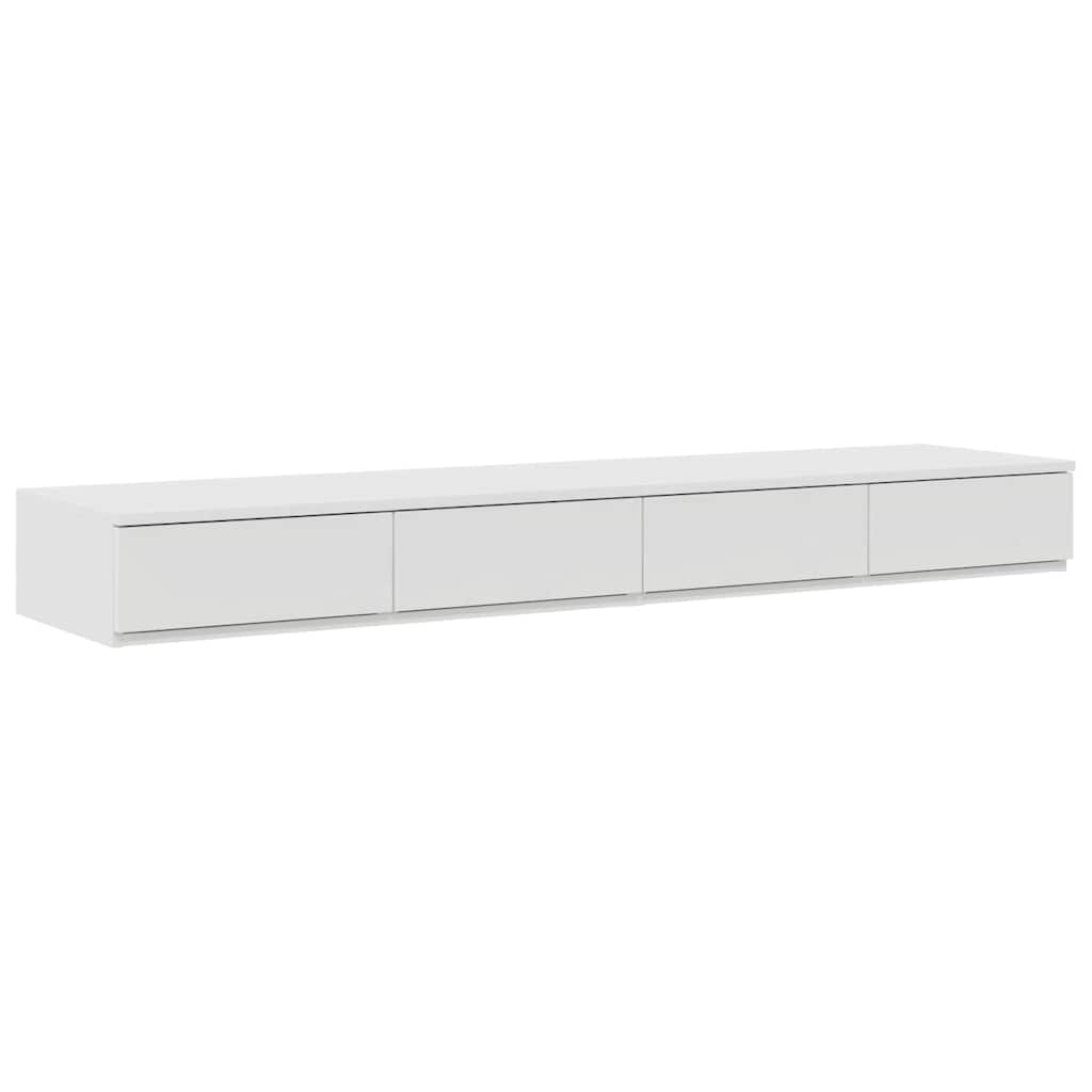 vidaXL Bettschubladen Weiß 135 x 36,5 x 16,5 cm Holzwerkstoff