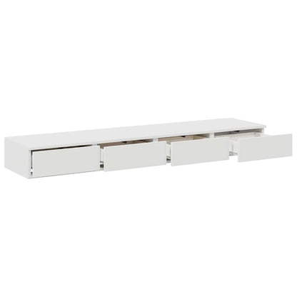 vidaXL Bettschubladen Weiß 135 x 36,5 x 16,5 cm Holzwerkstoff