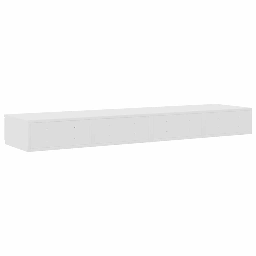 vidaXL Bettschubladen Weiß 135 x 36,5 x 16,5 cm Holzwerkstoff