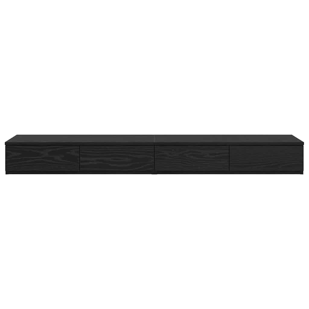 vidaXL Bettschubladen Schwarz Eichen-Optik 135 x 36,5 x 16,5 cm