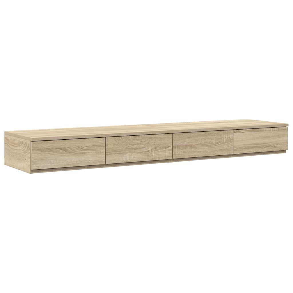 vidaXL Bettschubladen Sonoma-Eiche 135 x 36,5 x 16,5 cm Holzwerkstoff
