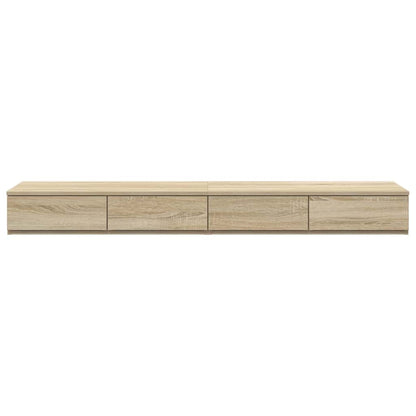 vidaXL Bettschubladen Sonoma-Eiche 135 x 36,5 x 16,5 cm Holzwerkstoff