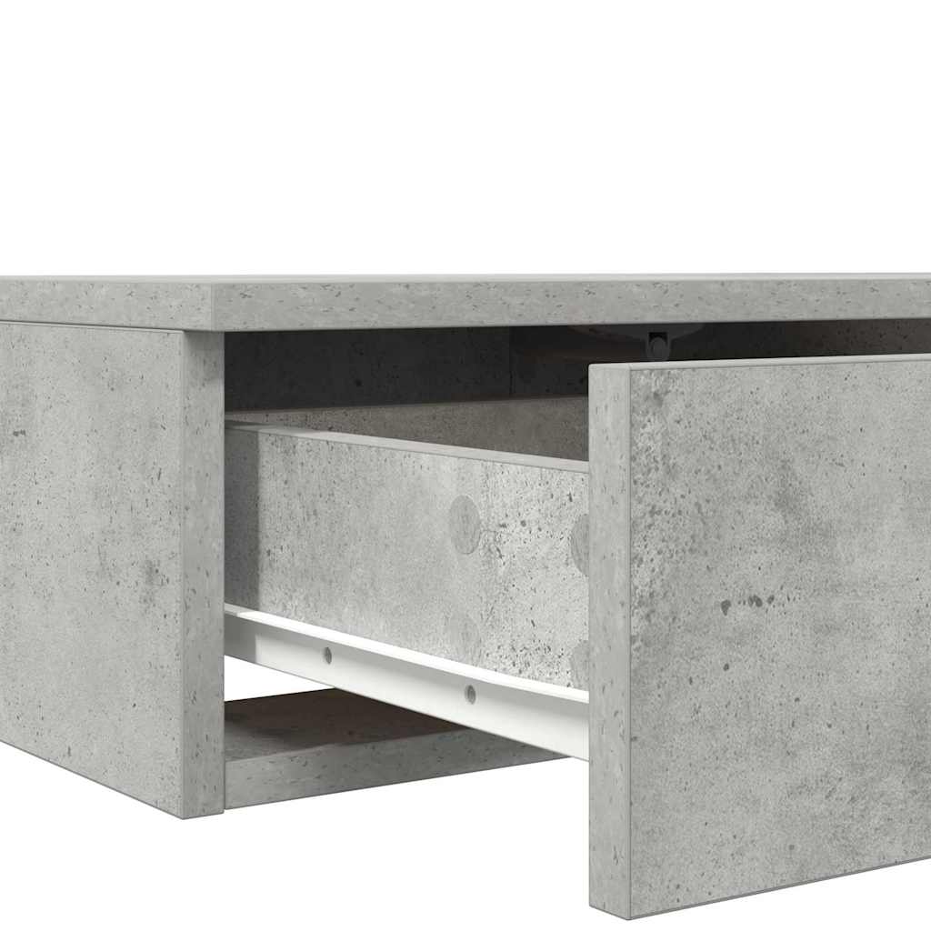 vidaXL Bettschubladen Beton Grau 135 x 36,5 x 16,5 cm Holzwerkstoff