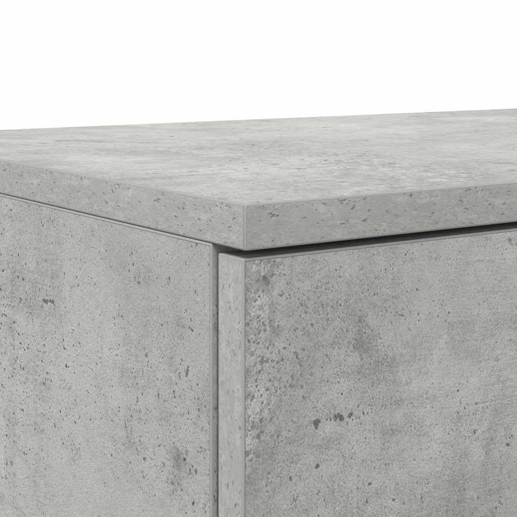 vidaXL Bettschubladen Beton Grau 135 x 36,5 x 16,5 cm Holzwerkstoff