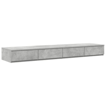 vidaXL Bettschubladen Beton Grau 135 x 36,5 x 16,5 cm Holzwerkstoff
