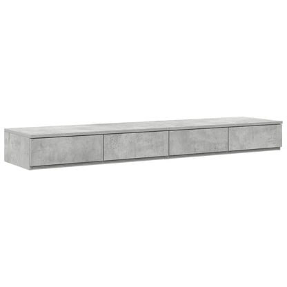 vidaXL Bettschubladen Beton Grau 135 x 36,5 x 16,5 cm Holzwerkstoff